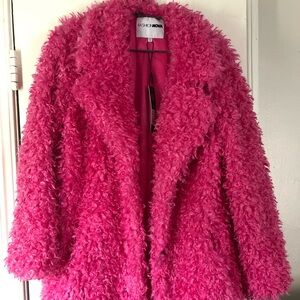 Fashionnova Fuschia Sherpa Jacket XS
